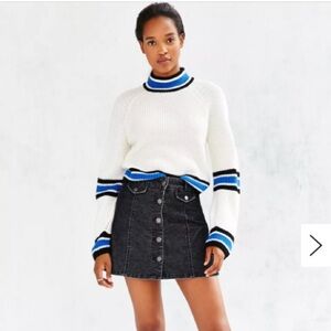 Urban Outfitters UNIF X UO athletic-stripe mock-neck sweater
